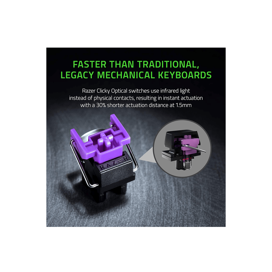 Razer Huntsman Mini Clicky Optical Purple Switch USB-C Gaming Keyboard in Qatar Razer Huntsman Mini Clicky Optical Purple Switch USB-C Gaming Keyboard in Qatar